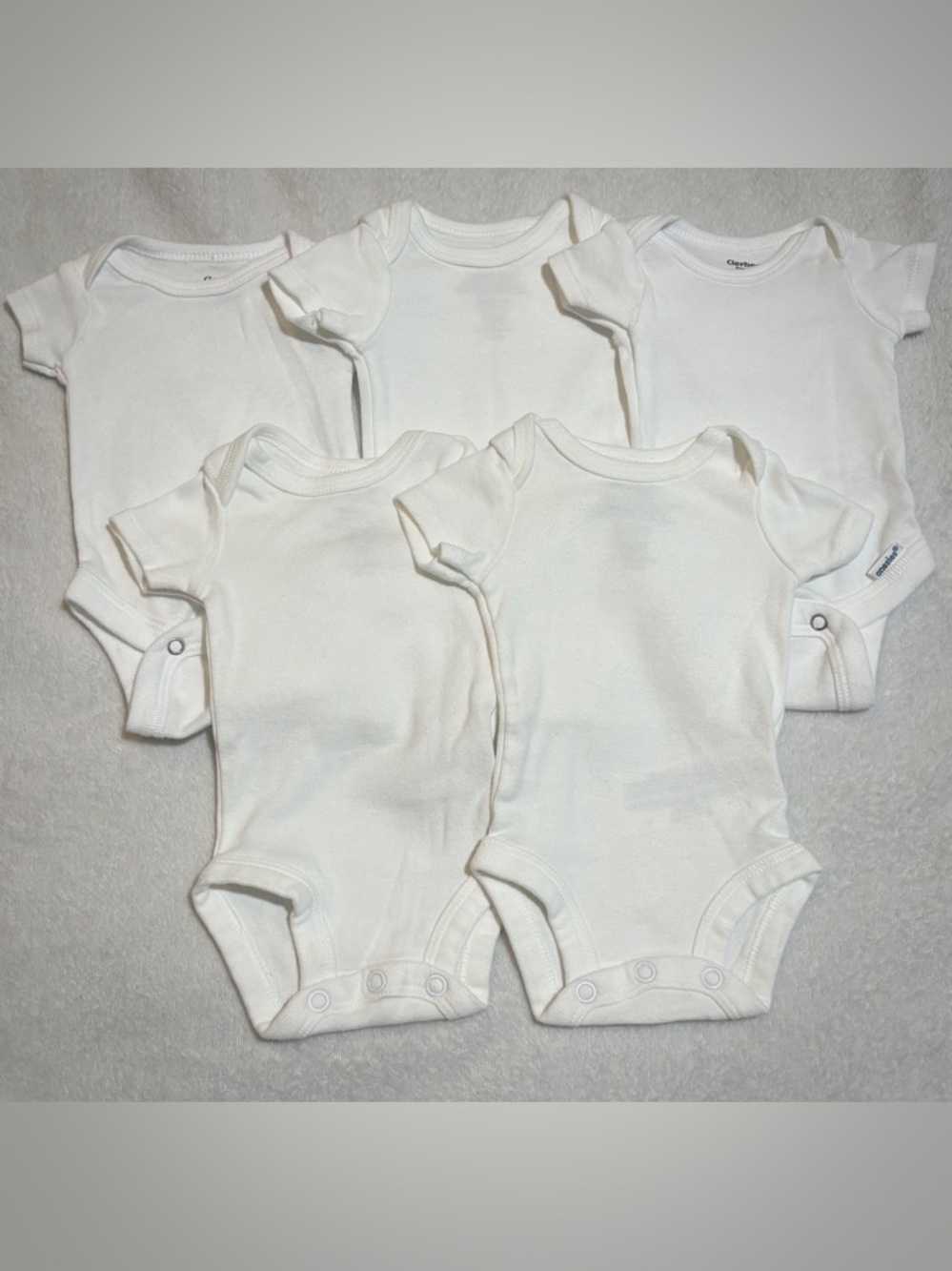 8pc Preemie Baby Onesie Bundle Carter’s Gerber Neutral Boy Girl Lot - Picture 5 of 5